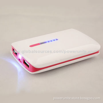 Popular Portable Charger with Dual-USB Output, 5V DC/1A Input Voltage